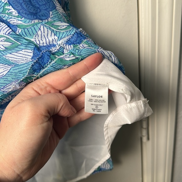 Saylor Leigha Blue Floral Mini Dress Size Small Spring/Summer - Picture 6 of 9